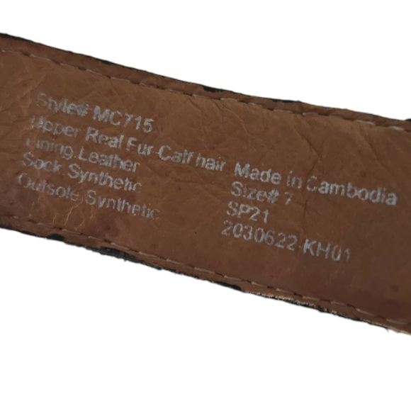 Madewell The Maggie Sandals in Spot Mix Calf Hair - Picture 7 of 7